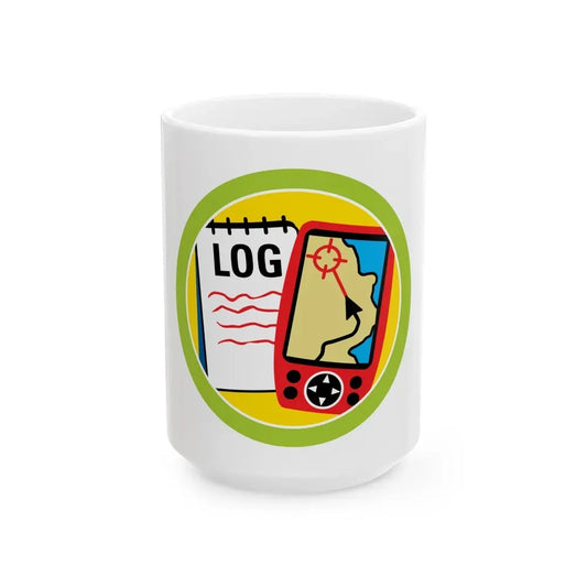 Geocache (Boy Scout Merit Badge) White Coffee Mug 15oz - Go Mug Yourself