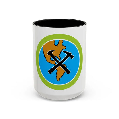 Geology (Boy Scout Merit Badge) Accent Coffee Mug 15oz Black - Go Mug Yourself