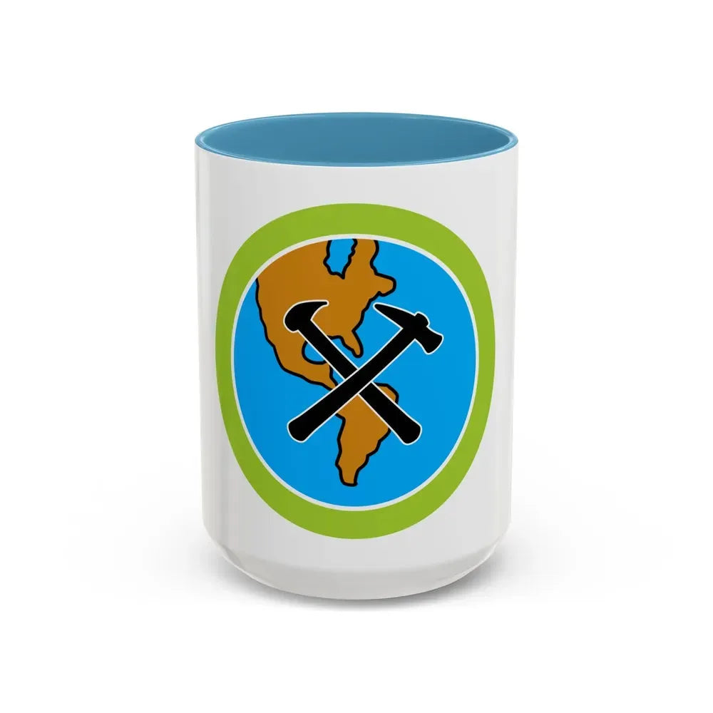 Geology (Boy Scout Merit Badge) Accent Coffee Mug 15oz Light Blue - Go Mug Yourself