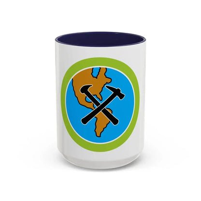 Geology (Boy Scout Merit Badge) Accent Coffee Mug 15oz Navy - Go Mug Yourself