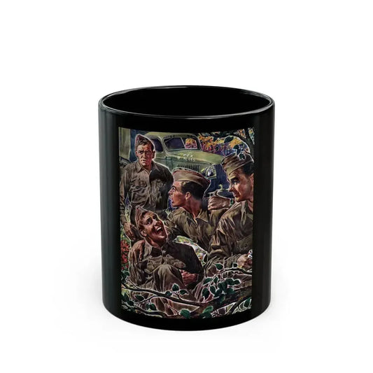 George and the Egg-Shy Pole, Liberty magazine, January 1, 1944 - Black Coffee Mug 11oz - Go Mug Yourself