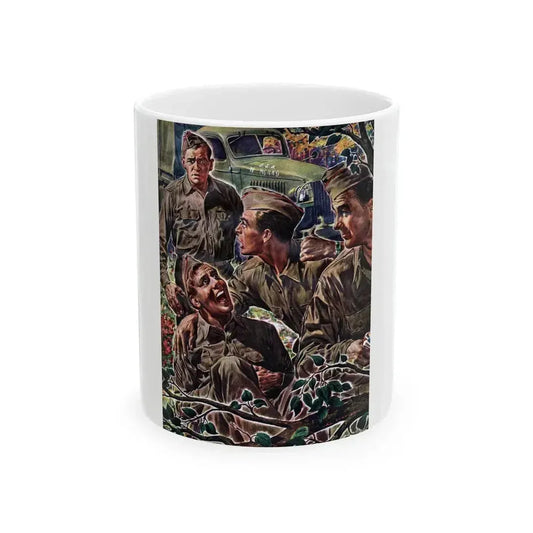 George and the Egg-Shy Pole, Liberty magazine, January 1, 1944 - White Coffee Mug 11oz - Go Mug Yourself