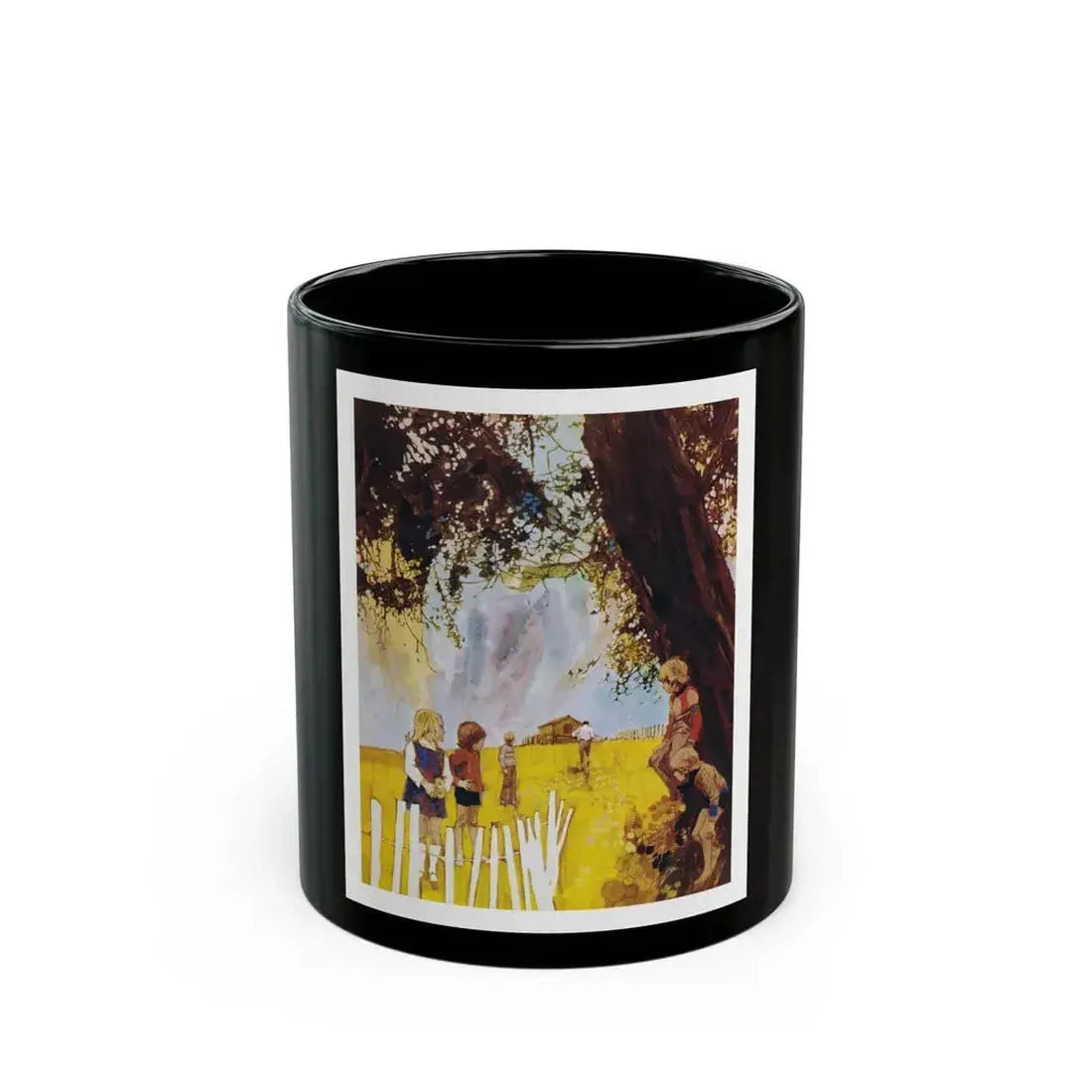 George And The Holiday Cottage by Antonia Browne, Woman magazine, 1975 - Black Coffee Mug 11oz - Go Mug Yourself