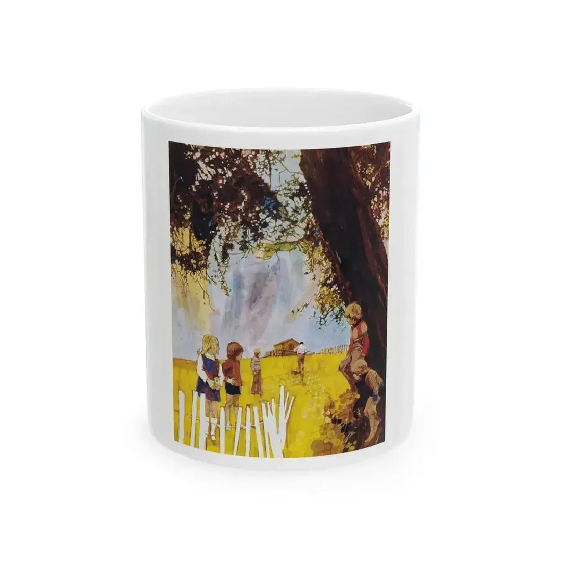 George And The Holiday Cottage by Antonia Browne, Woman magazine, 1975 - White Coffee Mug 11oz - Go Mug Yourself