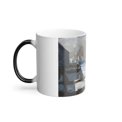 George Bellows (1882-1925) Men of the Docks - oil on canvas 1912 - Color Changing Mug 11oz - Go Mug Yourself