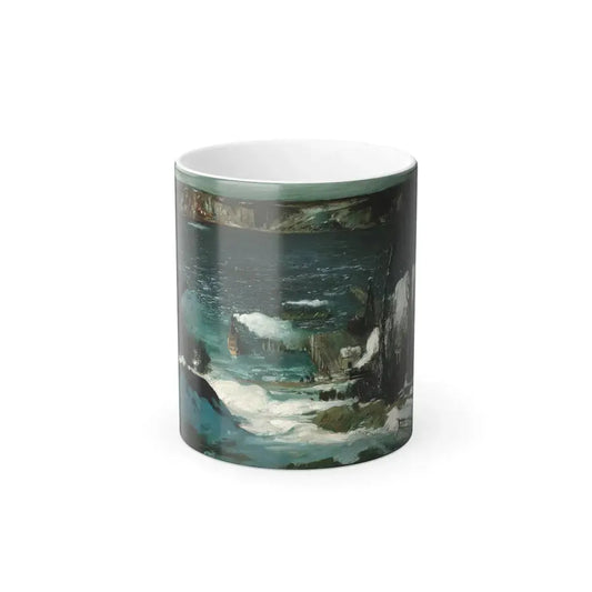 George Bellows (1882-1925) North River (A scene along the Hudson River just above New York) - oil on can-0 - Color Changing Mug 11oz 11oz - Go Mug Yourself