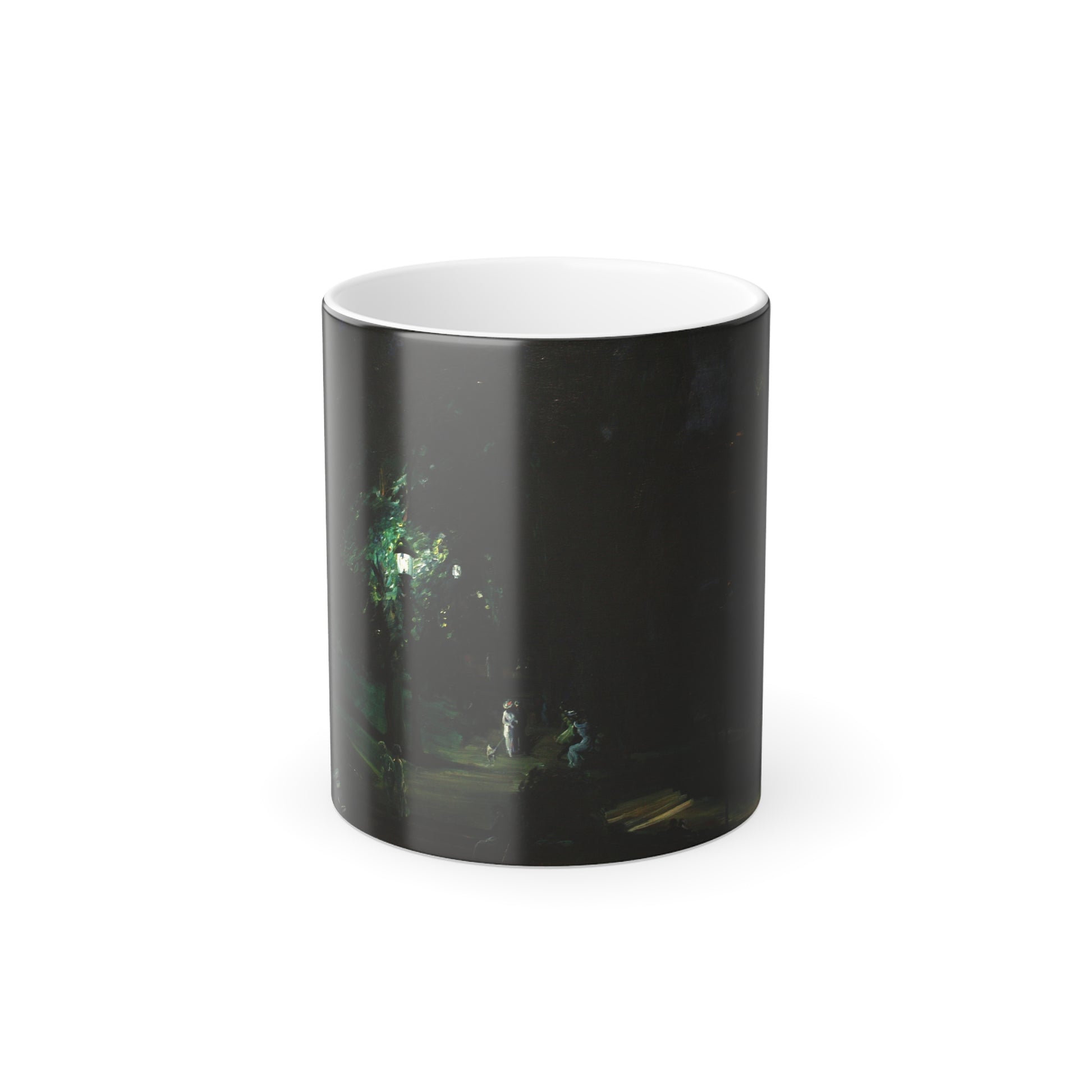 George Bellows (1882-1925) Summer Night, Riverside Drive - oil on canvas 1909 - Color Changing Mug 11oz-11oz-Go Mug Yourself