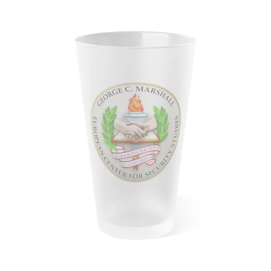 George C Marshall European Center for Security Studies - Frosted Pint Glass 16oz-16oz-Frosted-Go Mug Yourself