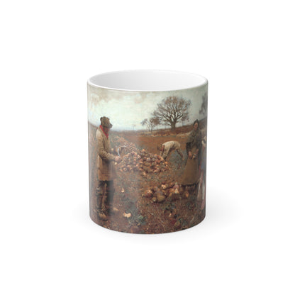 George Clausen (1852-1944) Winter Work - oil on canvas 1883 - Color Changing Mug 11oz-11oz-Go Mug Yourself