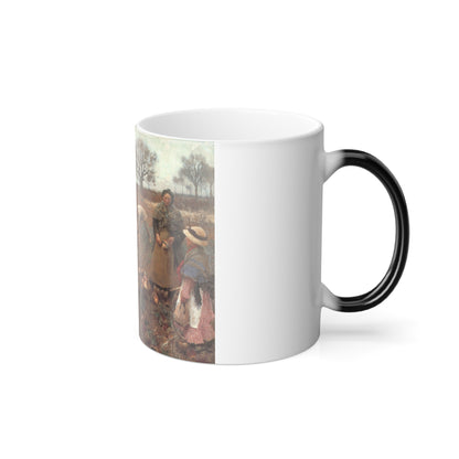 George Clausen (1852-1944) Winter Work - oil on canvas 1883 - Color Changing Mug 11oz-Go Mug Yourself