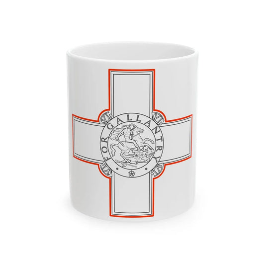 George Cross of Malta 170x170 (Malta) White Coffee Mug 11oz - Go Mug Yourself
