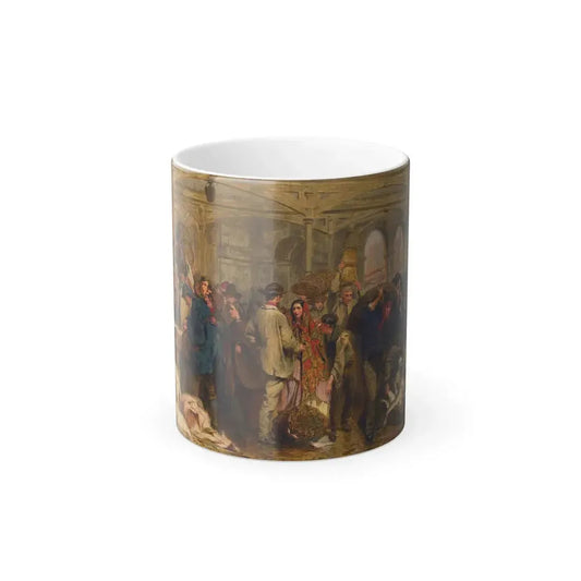 George Elgar Hicks (1824-1914) Billingsgate Fish Market - Oil on Panel 1861 - Color Changing Mug 11oz 11oz - Go Mug Yourself
