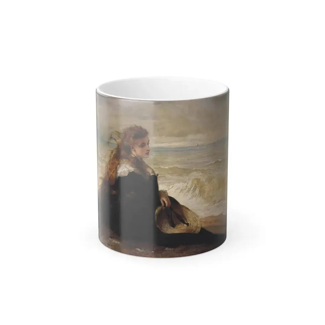 George Elgar Hicks (1824-1914) On the Seashore - 1879 - Color Changing Mug 11oz 11oz - Go Mug Yourself