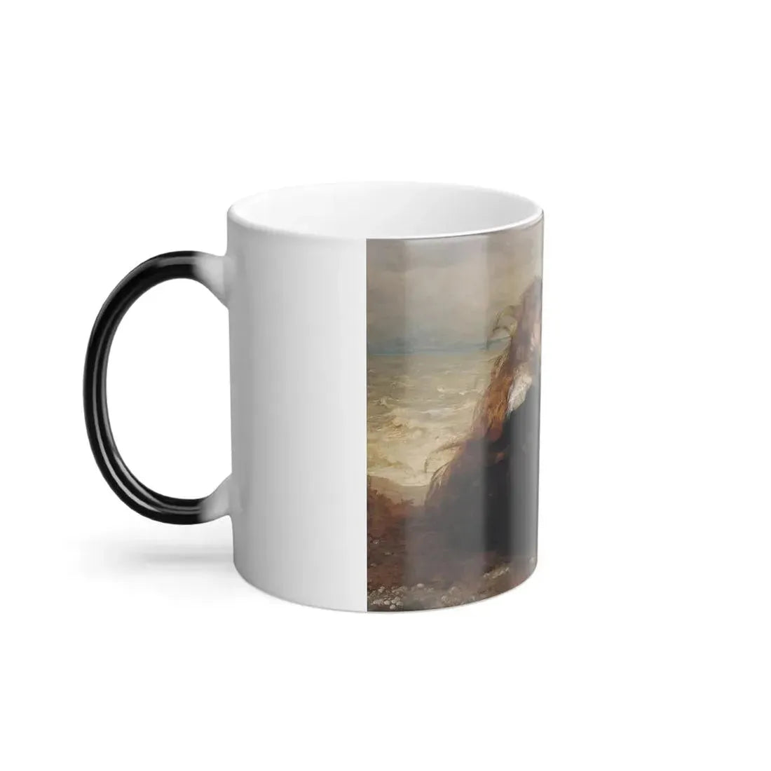 George Elgar Hicks (1824-1914) On the Seashore - 1879 - Color Changing Mug 11oz - Go Mug Yourself