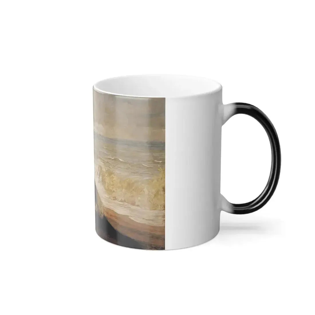 George Elgar Hicks (1824-1914) On the Seashore - 1879 - Color Changing Mug 11oz - Go Mug Yourself