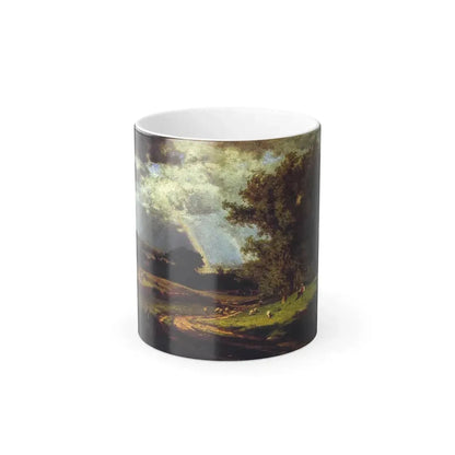 George Inness (1825-1894) a passing shower - 1860 - Color Changing Mug 11oz 11oz - Go Mug Yourself