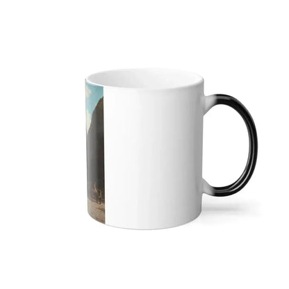 George L Clough (1824-1901) Delaware Water Gap - Oil on Canvas - Color Changing Mug 11oz - Go Mug Yourself