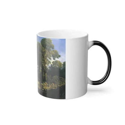 George Loring Brown (1814-1889) Effect near Noon Along the Appian Way - Oil on Canvas 1858 - Color Changing Mug 11oz - Go Mug Yourself