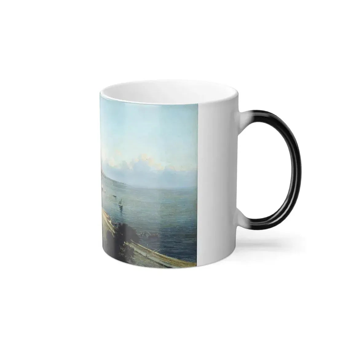 George Loring Brown (1814-1889) Monte Pellegrino at Palermo - oil on canvas 1856 - Color Changing Mug 11oz - Go Mug Yourself