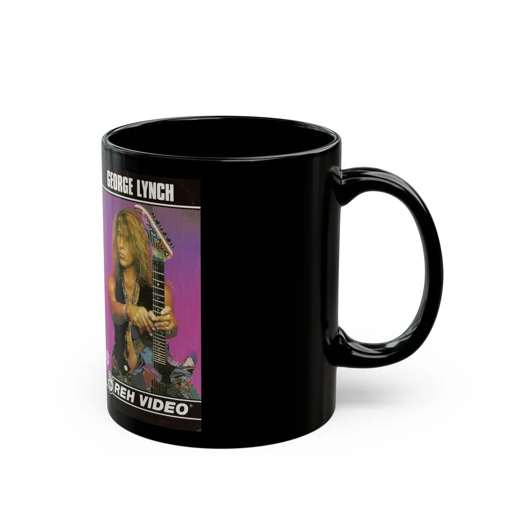 GEORGE LYNCH REH VIDEO (VHS COVER) - Black Coffee Mug-Go Mug Yourself