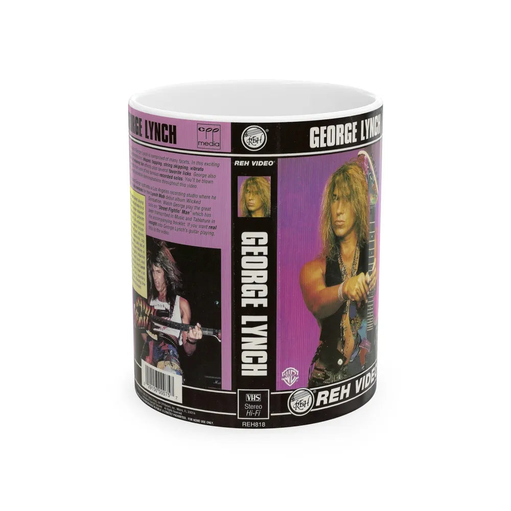 GEORGE LYNCH REH VIDEO (VHS COVER) - White Coffee Mug-11oz-Go Mug Yourself