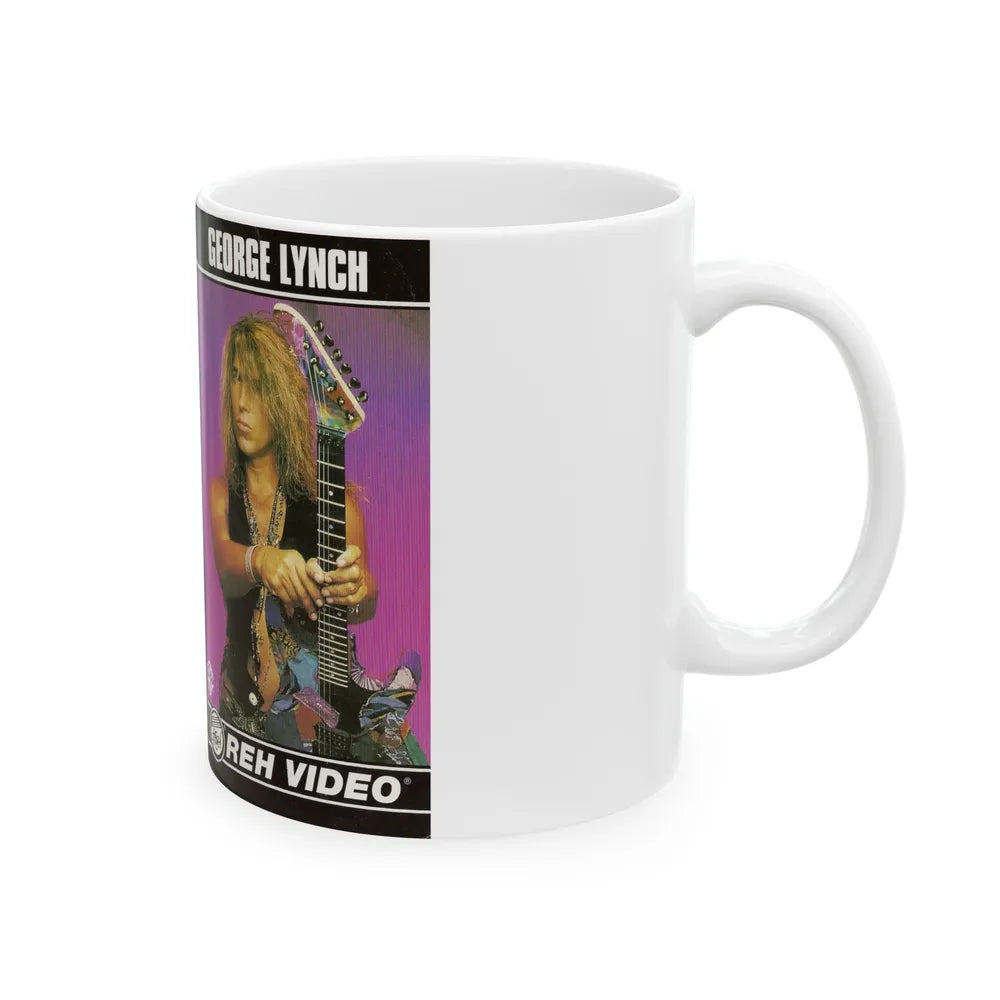 GEORGE LYNCH REH VIDEO (VHS COVER) - White Coffee Mug-Go Mug Yourself