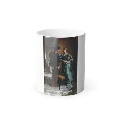 George Percy Jacomb-Hood (1857-1929) The betrothal - oil on canvas - Color Changing Mug 11oz 11oz - Go Mug Yourself