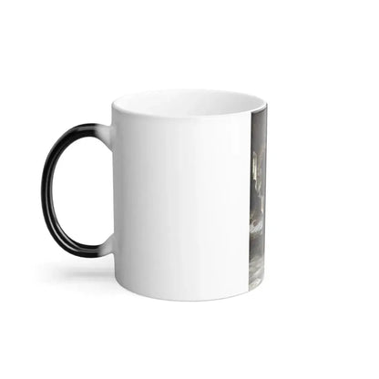 George Percy Jacomb-Hood (1857-1929) The betrothal - oil on canvas - Color Changing Mug 11oz - Go Mug Yourself