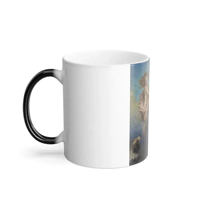 George Percy Jacomb-Hood (1857-1929) The Family - oil on canvas - Color Changing Mug 11oz - Go Mug Yourself