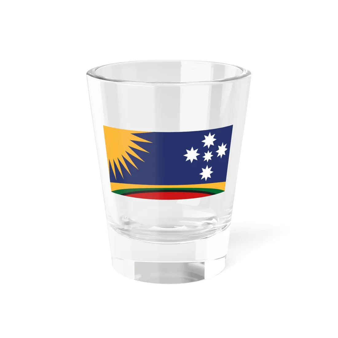 George Poulos Proposal 1993 Australian Flag Proposal (Australia) Shot Glass 1.5oz 1.5oz - Go Mug Yourself