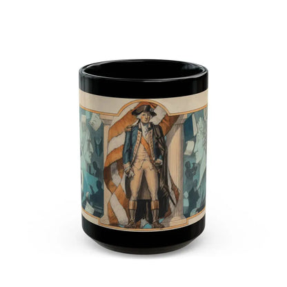 George Washington, probable New York Herald Tribune Magazine cover - Black Coffee Mug 15oz - Go Mug Yourself