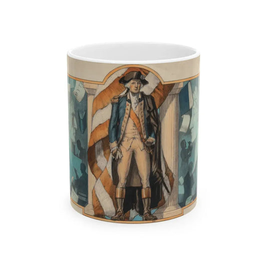George Washington, probable New York Herald Tribune Magazine cover - White Coffee Mug 11oz - Go Mug Yourself