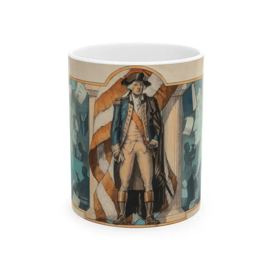 George Washington, probable New York Herald Tribune Magazine cover - White Coffee Mug 11oz - Go Mug Yourself
