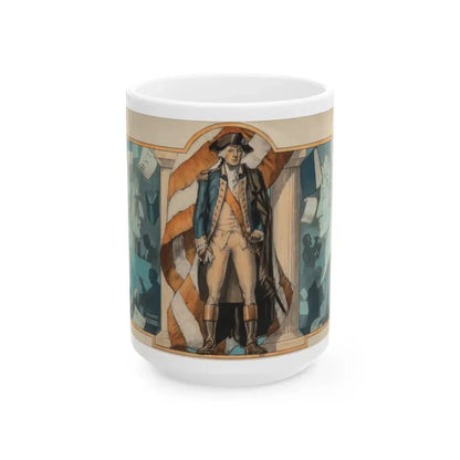 George Washington, probable New York Herald Tribune Magazine cover - White Coffee Mug 15oz - Go Mug Yourself