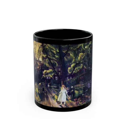 George Wesley Bellows (1882-1925) Gramercy Park - Black Coffee Mug-11oz-Go Mug Yourself