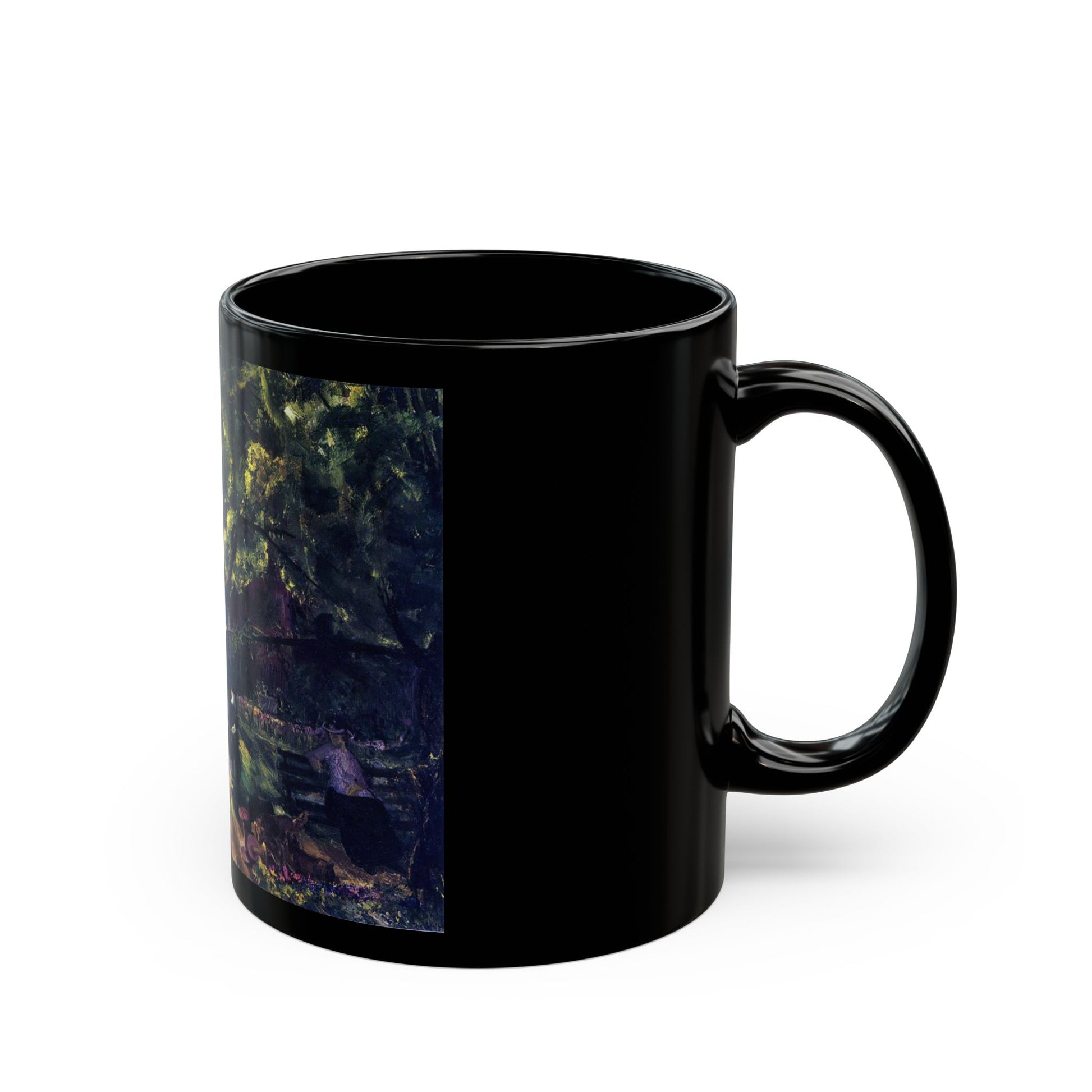 George Wesley Bellows (1882-1925) Gramercy Park - Black Coffee Mug-Go Mug Yourself