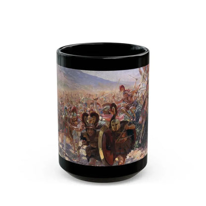 Georges Antoine Rochegrosse (1859-1938) Ancient Warriors - Black Coffee Mug 15oz - Go Mug Yourself