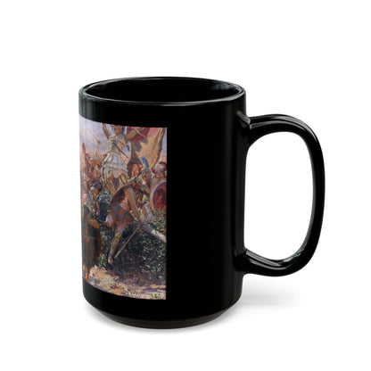 Georges Antoine Rochegrosse (1859-1938) Ancient Warriors - Black Coffee Mug-Go Mug Yourself