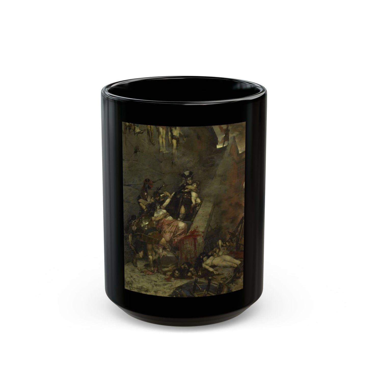 Georges Antoine Rochegrosse (1859-1938) Andromache - 1883 - Black Coffee Mug-15oz-Go Mug Yourself