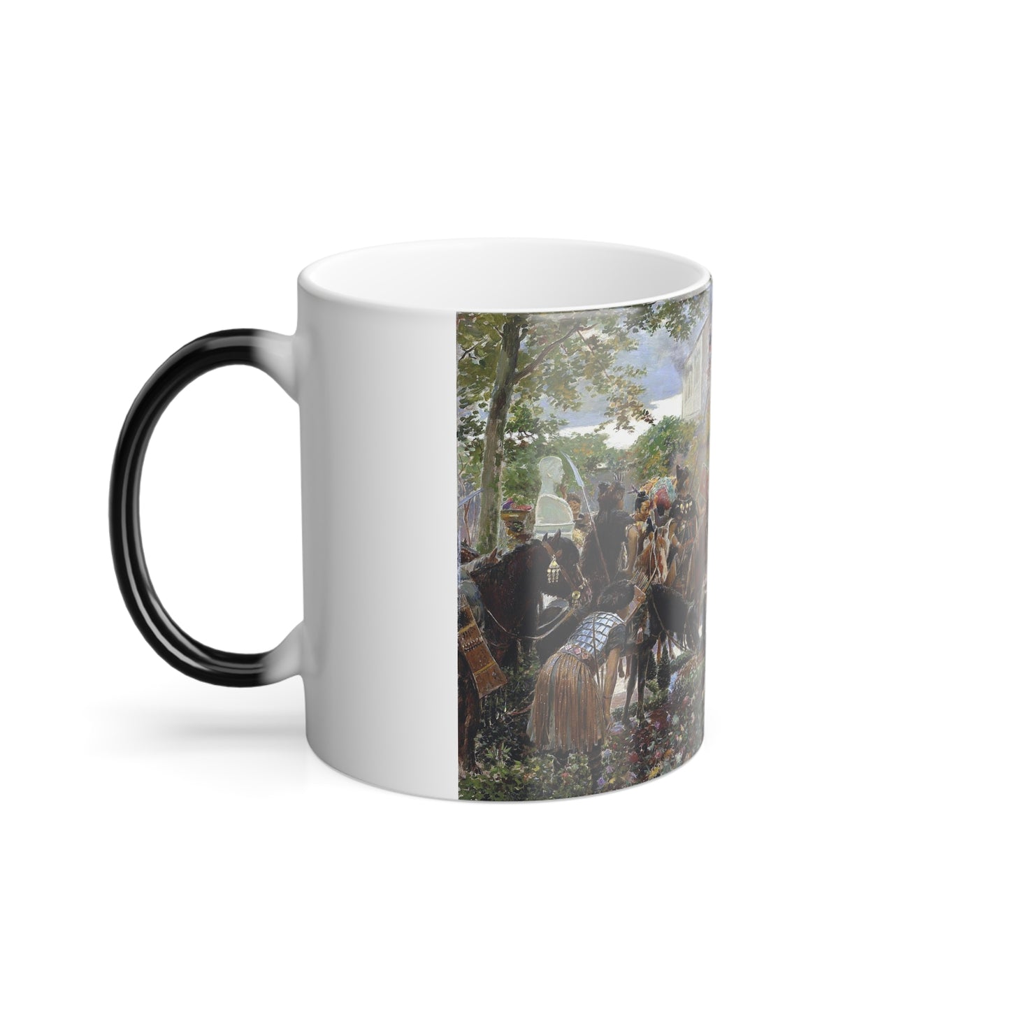 Georges Antoine Rochegrosse (1859-1938) Onslaught of the Tartars - Oil on Canvas - Color Changing Mug 11oz-Go Mug Yourself