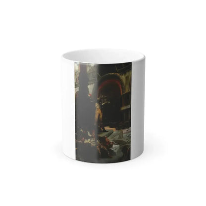 Georges Jules Victor Clairin (1843-1919) Le Dompteur de Pidgeons - Oil on Canvas - Color Changing Mug 11oz 11oz - Go Mug Yourself