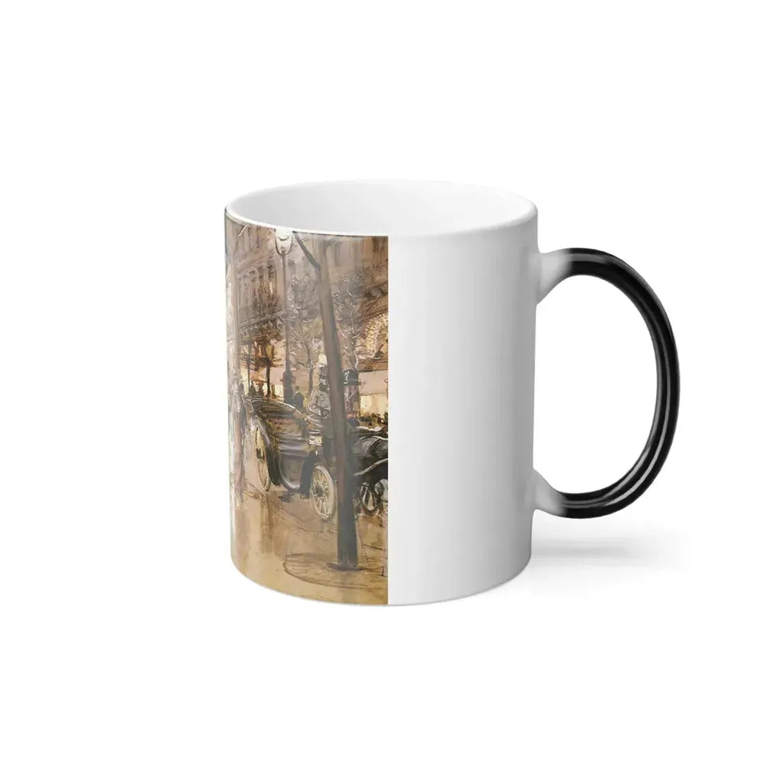Georges Stein (1818-1890) evening on a parisian boulevard - Color Changing Mug 11oz - Go Mug Yourself