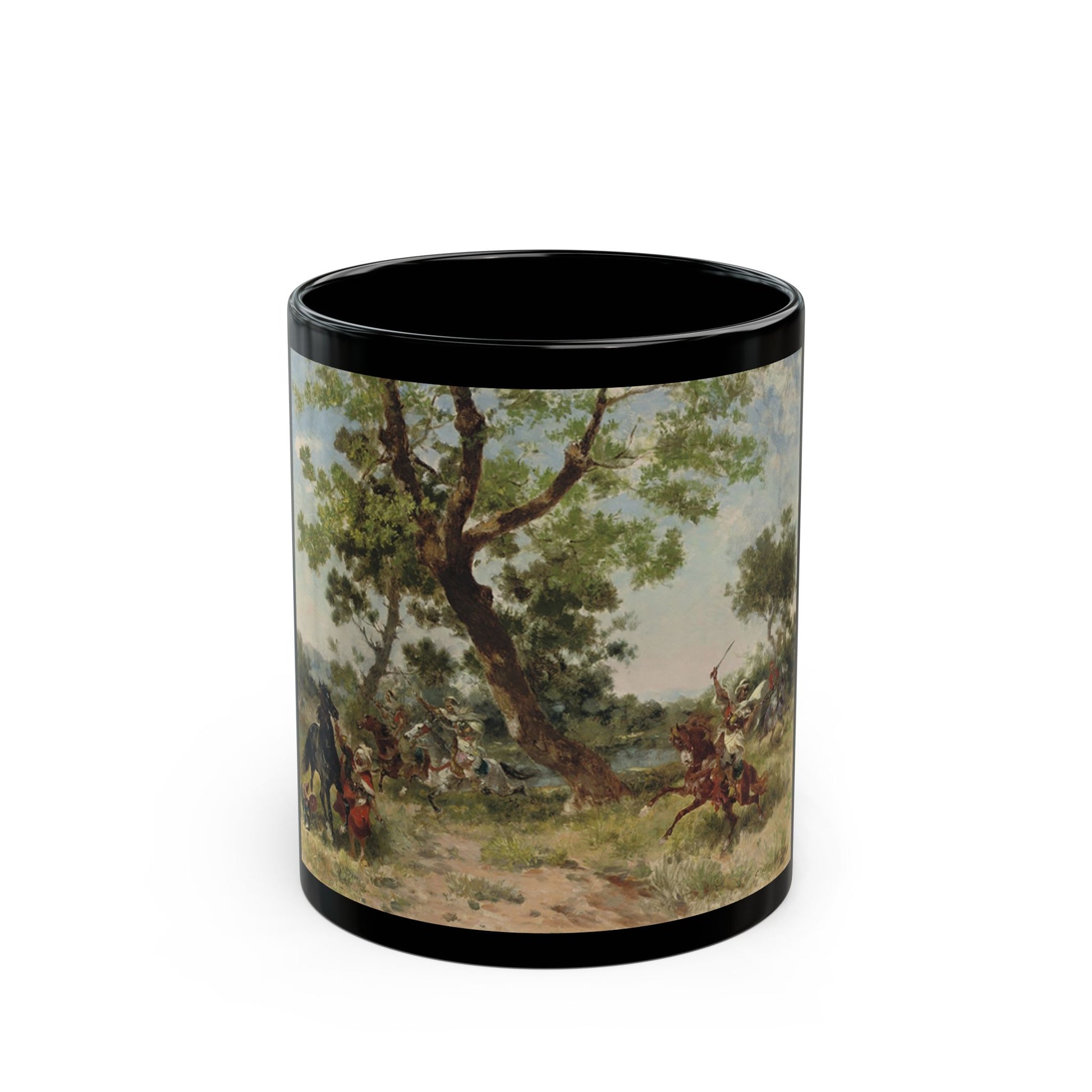 Georges Washington (1827-1910) A Raiding Party - Black Coffee Mug-11oz-Go Mug Yourself