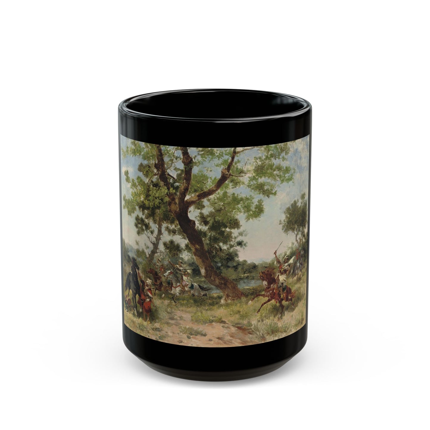 Georges Washington (1827-1910) A Raiding Party - Black Coffee Mug-15oz-Go Mug Yourself