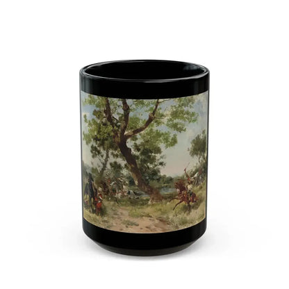 Georges Washington (1827-1910) A Raiding Party - Black Coffee Mug 15oz - Go Mug Yourself