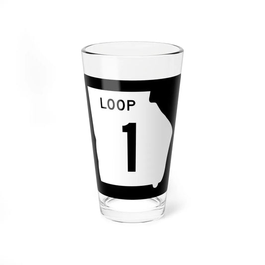Georgia 1 Loop (Georgia) (Road Sign) Pint Glass 16oz 16oz - Go Mug Yourself