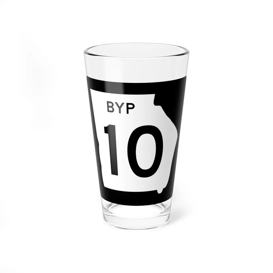 Georgia 10 Bypass (Georgia) (Road Sign) Pint Glass 16oz 16oz - Go Mug Yourself