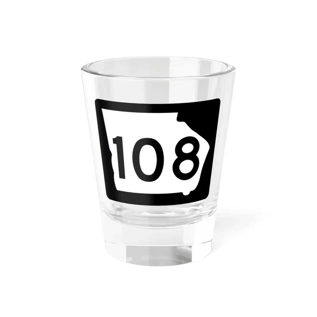Georgia 108 (Georgia) (Road Sign) Shot Glass 1.5oz 1.5oz - Go Mug Yourself