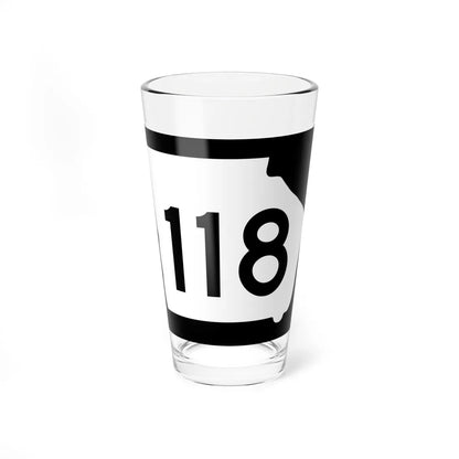 Georgia 118 (Georgia) (Road Sign) Pint Glass 16oz 16oz - Go Mug Yourself