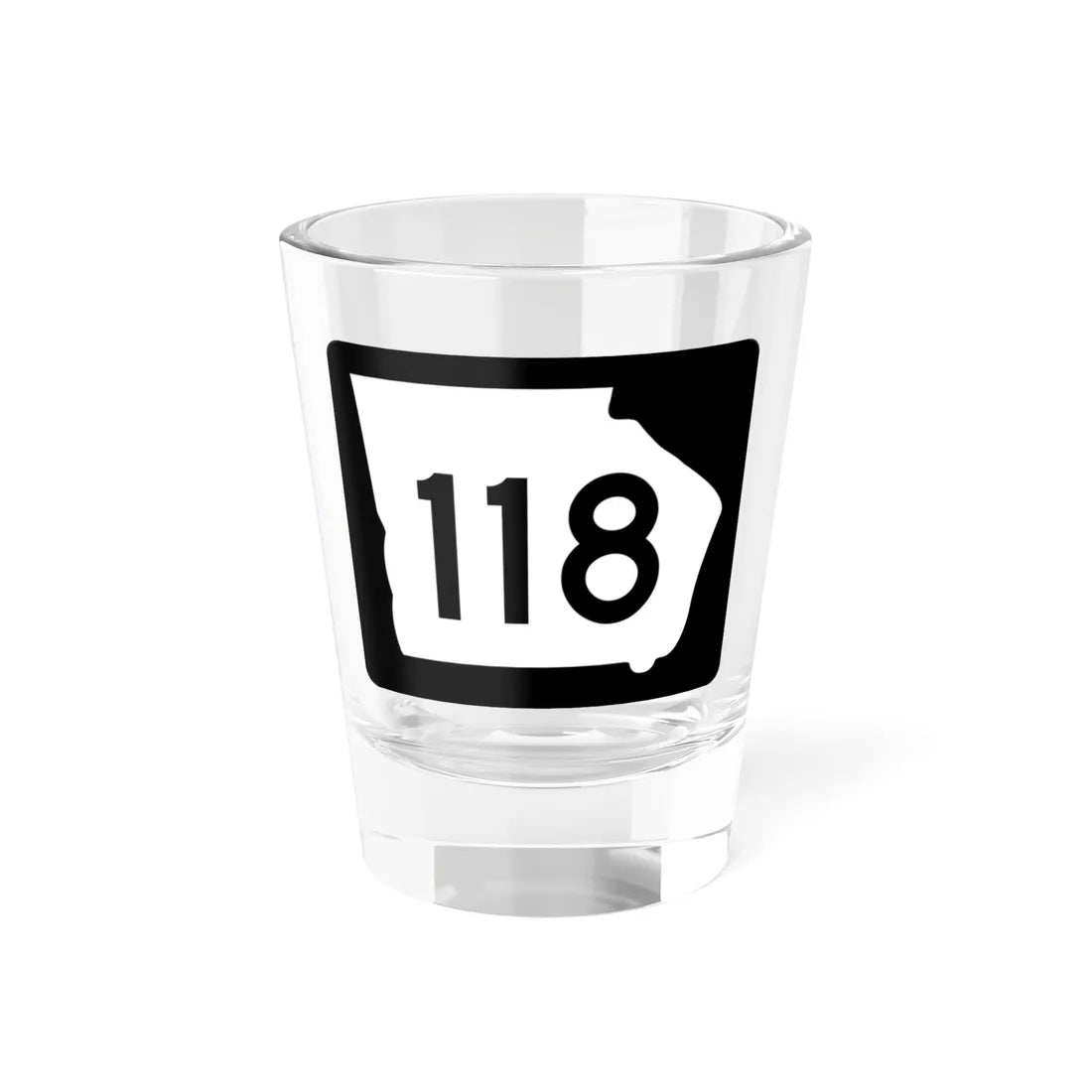 Georgia 118 (Georgia) (Road Sign) Shot Glass 1.5oz 1.5oz - Go Mug Yourself